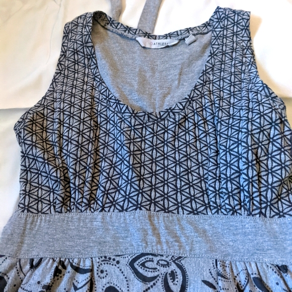 Athleta Dress Vyasa Asphalt Gray Tiger Lily Sleeveless Floral - Picture 6 of 10